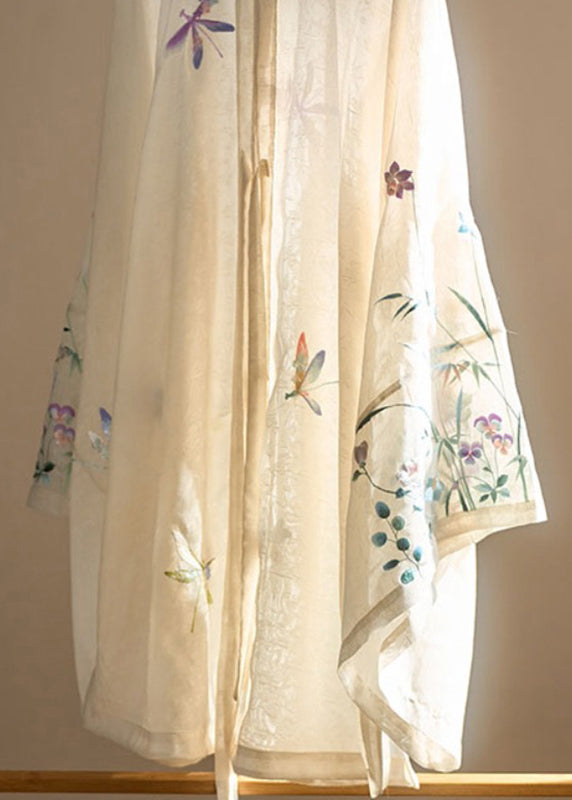 Elegant Apricot O-Neck Embroidered Floral Button Shirt Fall QB016 HS-LTP241025