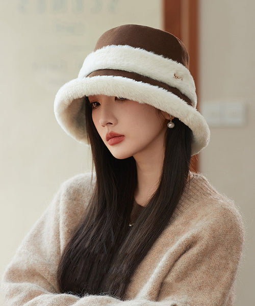 Elegant Black Versatile Warm Fleece Bucket Hat RS016 ABC