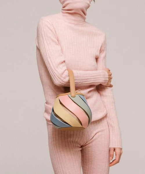 Elegant Blue Versatile Calf Leather Satchel Handbag RB028 ABC