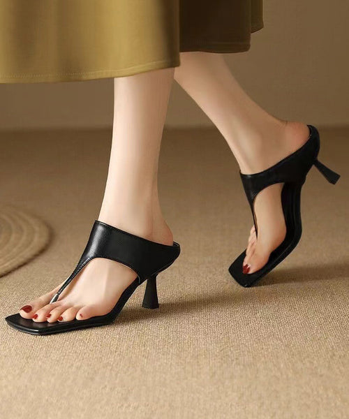 Elegant Fashion Green High Heel Flip Flops Faux Leather XC1003 Ada Fashion