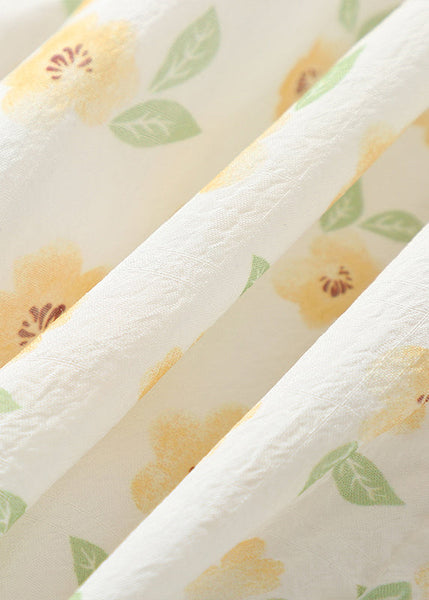 Elegant Green Square Collar Print Cotton Girls Dress Summer TT018 MM-RCTZSDGL240816