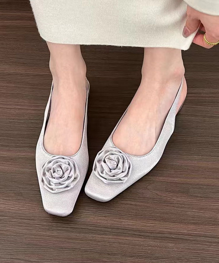 Elegant Pink Sandals Satin Beautiful Splicing Floral JJ056 Shoe-LX240609