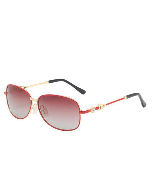 Elegant Red Anti UV Polarized Small Face Sunglasses XS1060 Ada Fashion