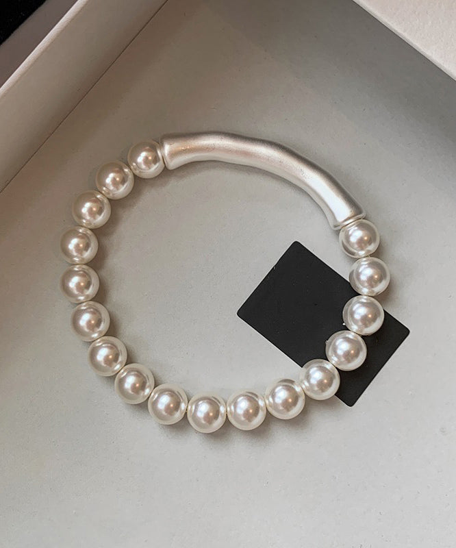 Bracelet Elegant Bamboo Joint White Pearl FashionChic