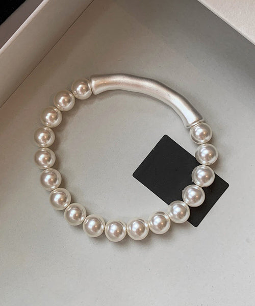 Bracelet Elegant Bamboo Joint White Pearl FashionChic