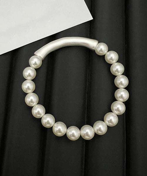 Bracelet Elegant Bamboo Joint White Pearl FashionChic