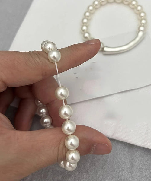 Bracelet Elegant Bamboo Joint White Pearl FashionChic