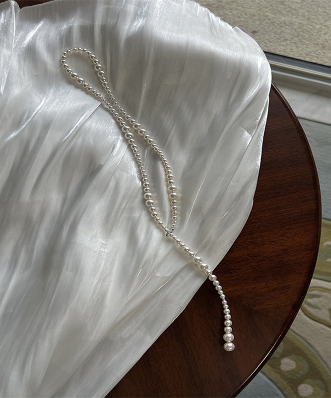 Elegant White Pearl Beading Gratuated Bead Necklace WQ021 JEW-EAR241102