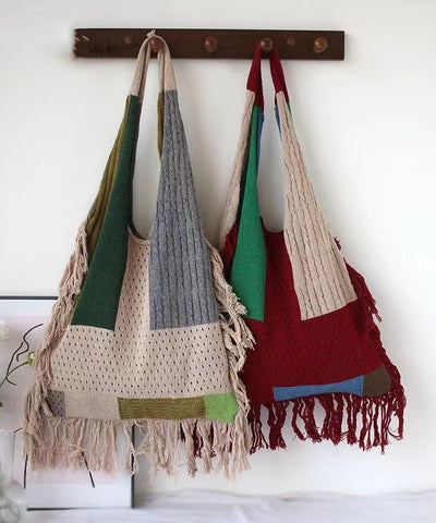 Ethnic Storm Simian Tassel Knitted Shoulder Bag SX1019 Ada Fashion