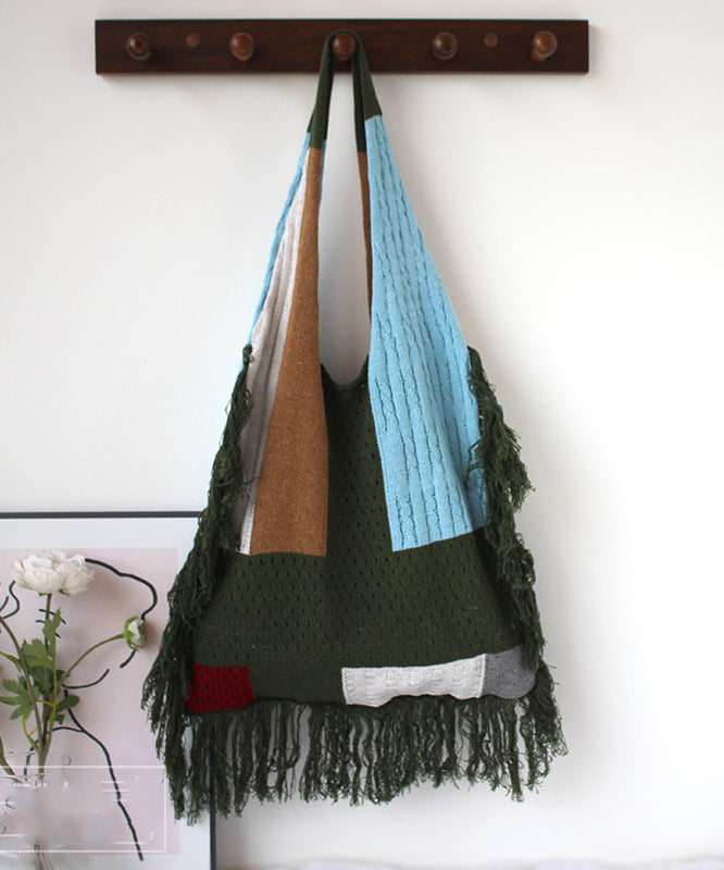 Ethnic Storm Simian Tassel Knitted Shoulder Bag SX1019 Ada Fashion