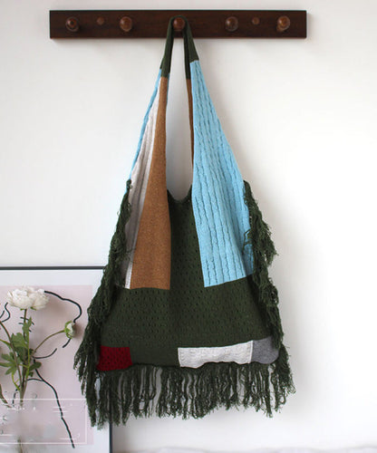 Ethnic Storm Simian Tassel Knitted Shoulder Bag SX1019 Ada Fashion