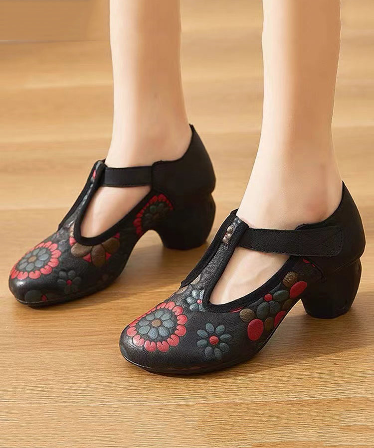 Ethnic Style 2024 New Chunky Heel Soft Sole Handmade Flowers CZ1028 Ada Fashion