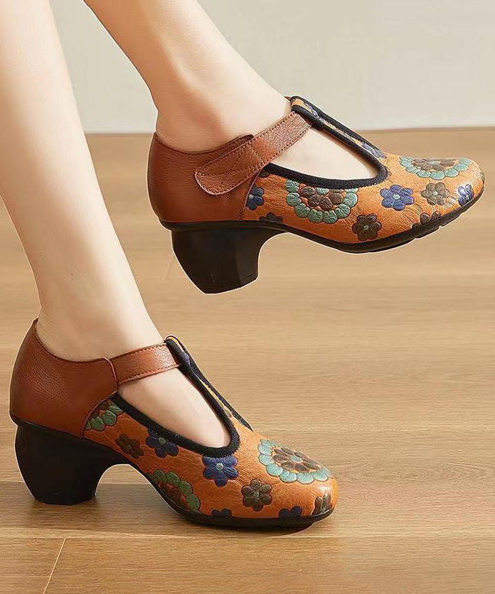 Ethnic Style 2024 New Chunky Heel Soft Sole Handmade Flowers CZ1028 Ada Fashion