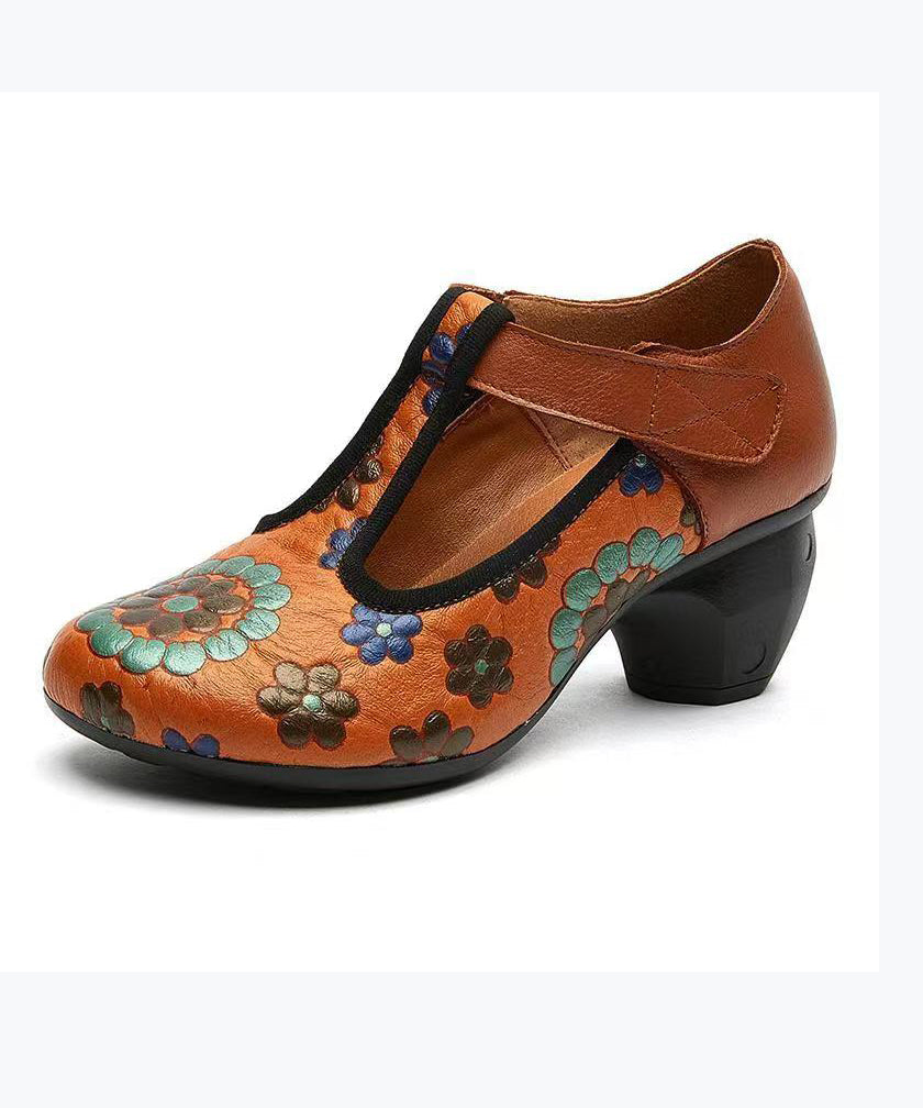 Ethnic Style 2024 New Chunky Heel Soft Sole Handmade Flowers CZ1028 Ada Fashion