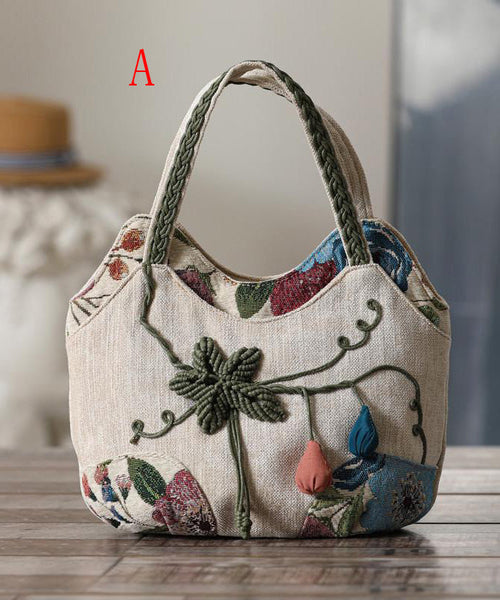 Handmade Canvas Style Bag Woven Ethnic Tote FashionChic