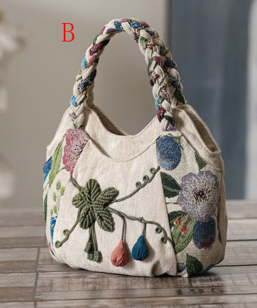 Handmade Canvas Style Bag Woven Ethnic Tote FashionChic
