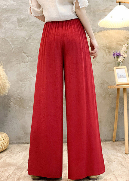 Ethnic Style High Waisted Embroidered Wide Leg Pants Summer BV048 MZF-LPTS240702
