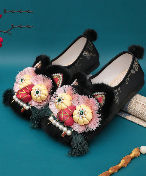 Ethnic Style Splicing Tiger Head Shoes Embroidered Soft Sole TQ038 ABC