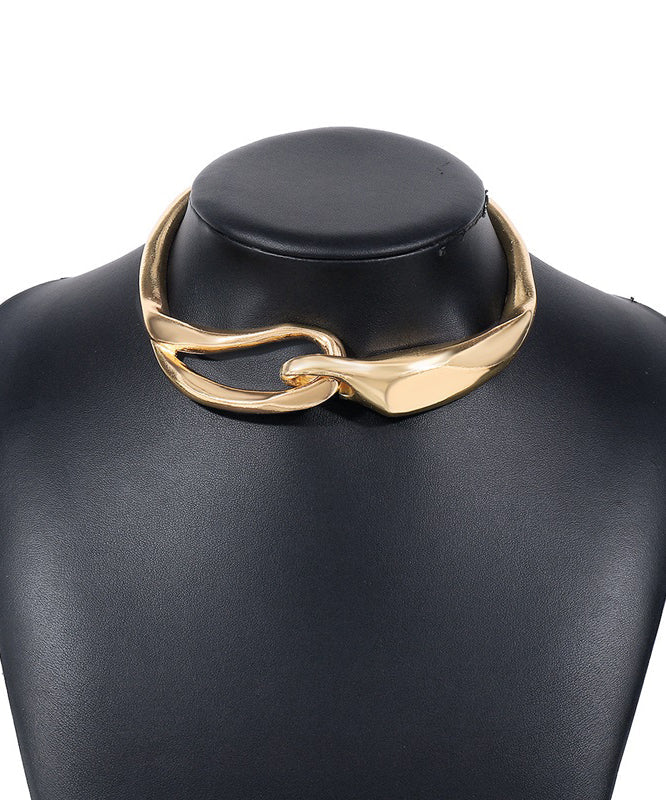 European And American Exaggeration Gold Metal Stereoscopic Choker YI002 ABC