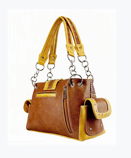 European And American Skulls Embroidery Rivet Satchel Bag Handbag GG072 Bag-BGS240606