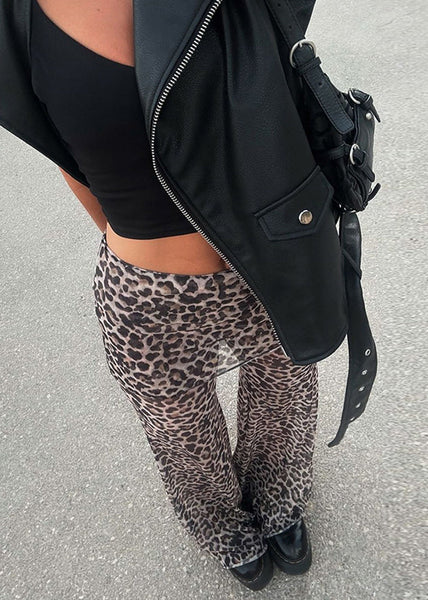 Waist Style And Black American Tulle High Print European Flared FashionChic