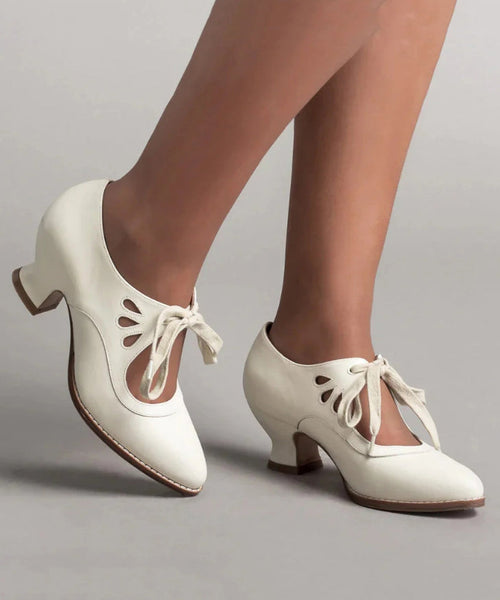 European And American Style High Heels Pointed Toe Splicing Lace Up UU009 OM-XZ240821