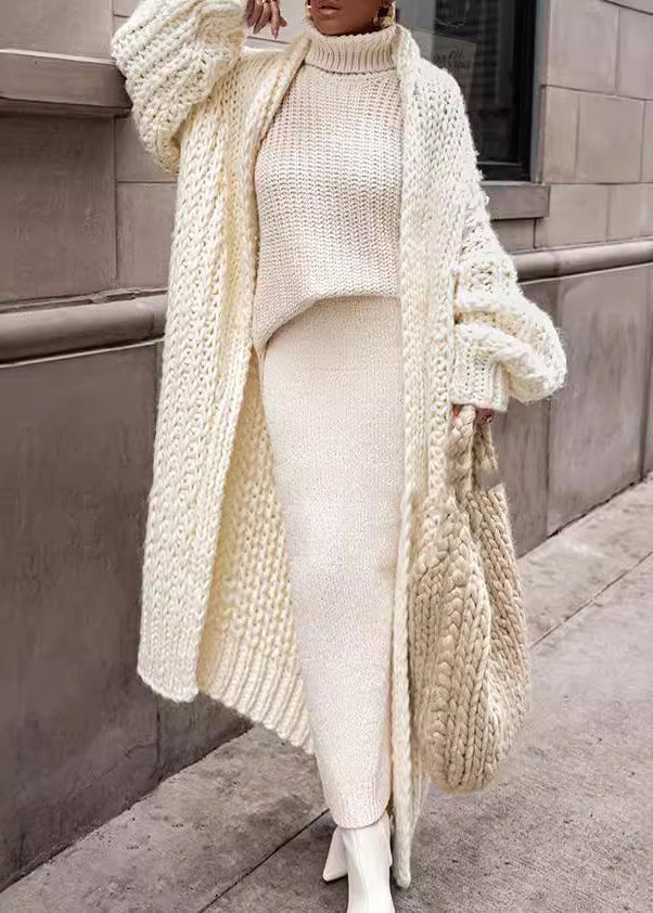 European And American Style White Puff Sleeve Knit Cardigan QY002 BB-ZS-WM-NCT241002