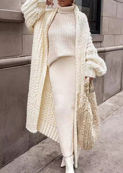 European And American Style White Puff Sleeve Knit Cardigan QY002 BB-ZS-WM-NCT241002