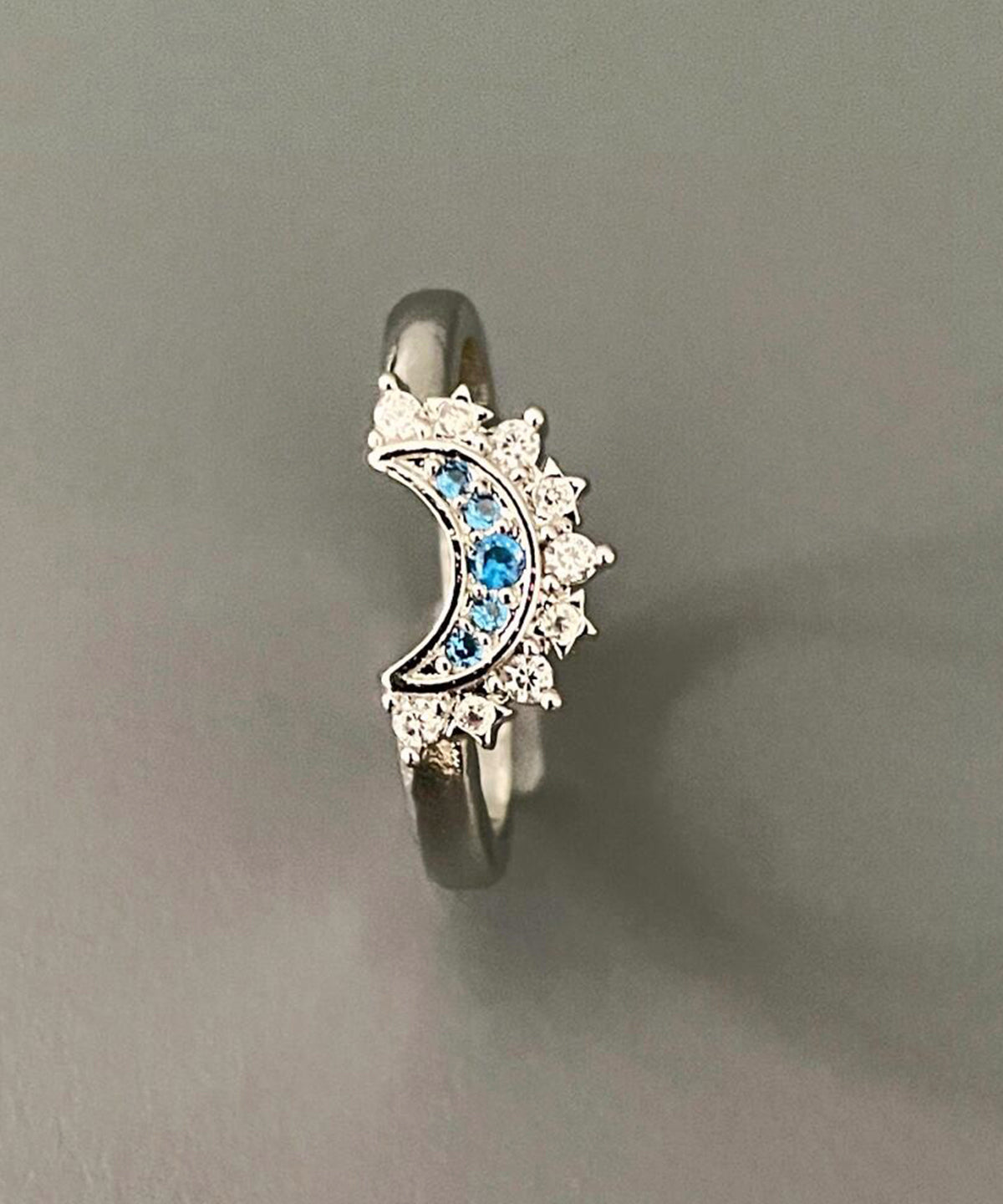 Zircon And Rings Alloy Open Fashion Set Two-Piece Moon Sun FashionChic