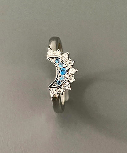 Zircon And Rings Alloy Open Fashion Set Two-Piece Moon Sun FashionChic