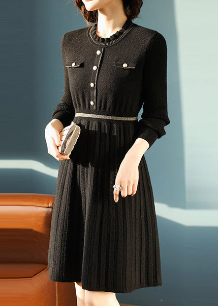 Fashion Apricot Ruffled Patchwork Knit Dress Spring TQ034 ABC