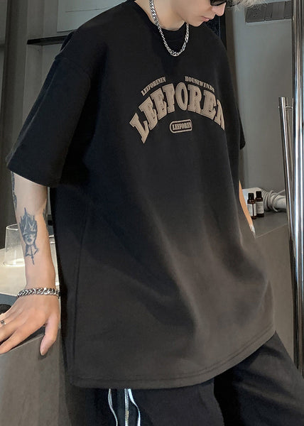 Fashion Army Green Gradient Men Graphic T Shirts Summer WA005 MENT241110