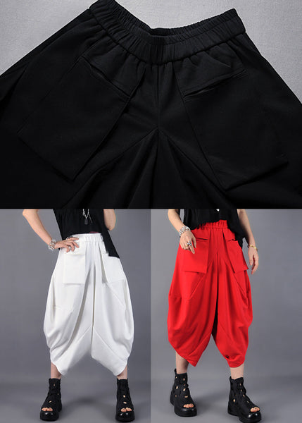 Fashion Black Asymmetrical Cotton Harem Pants Spring YO021 ABC