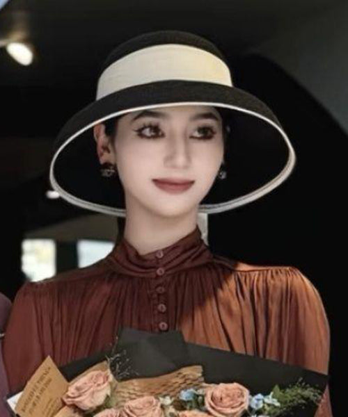 Bucket Woven Black Fashion Bow Hat Straw FashionChic