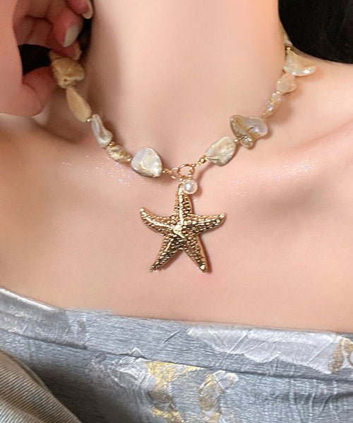 Pendant Blue Silver Fashion Shell Sterling Overgild Starfish FashionChic