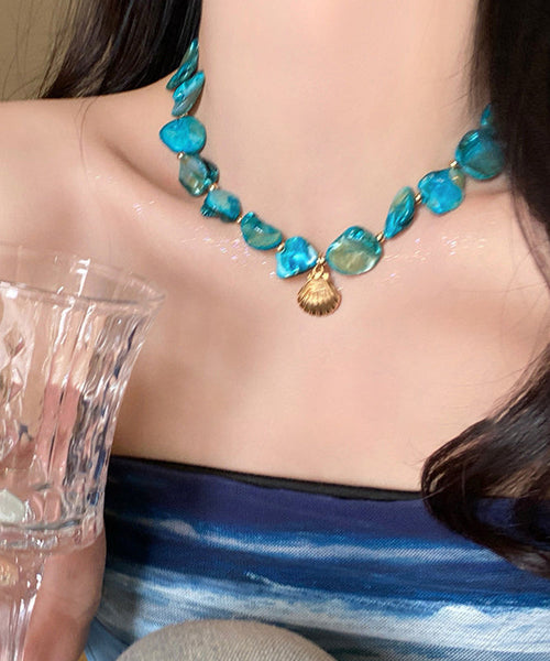 Pendant Blue Silver Fashion Shell Sterling Overgild Starfish FashionChic