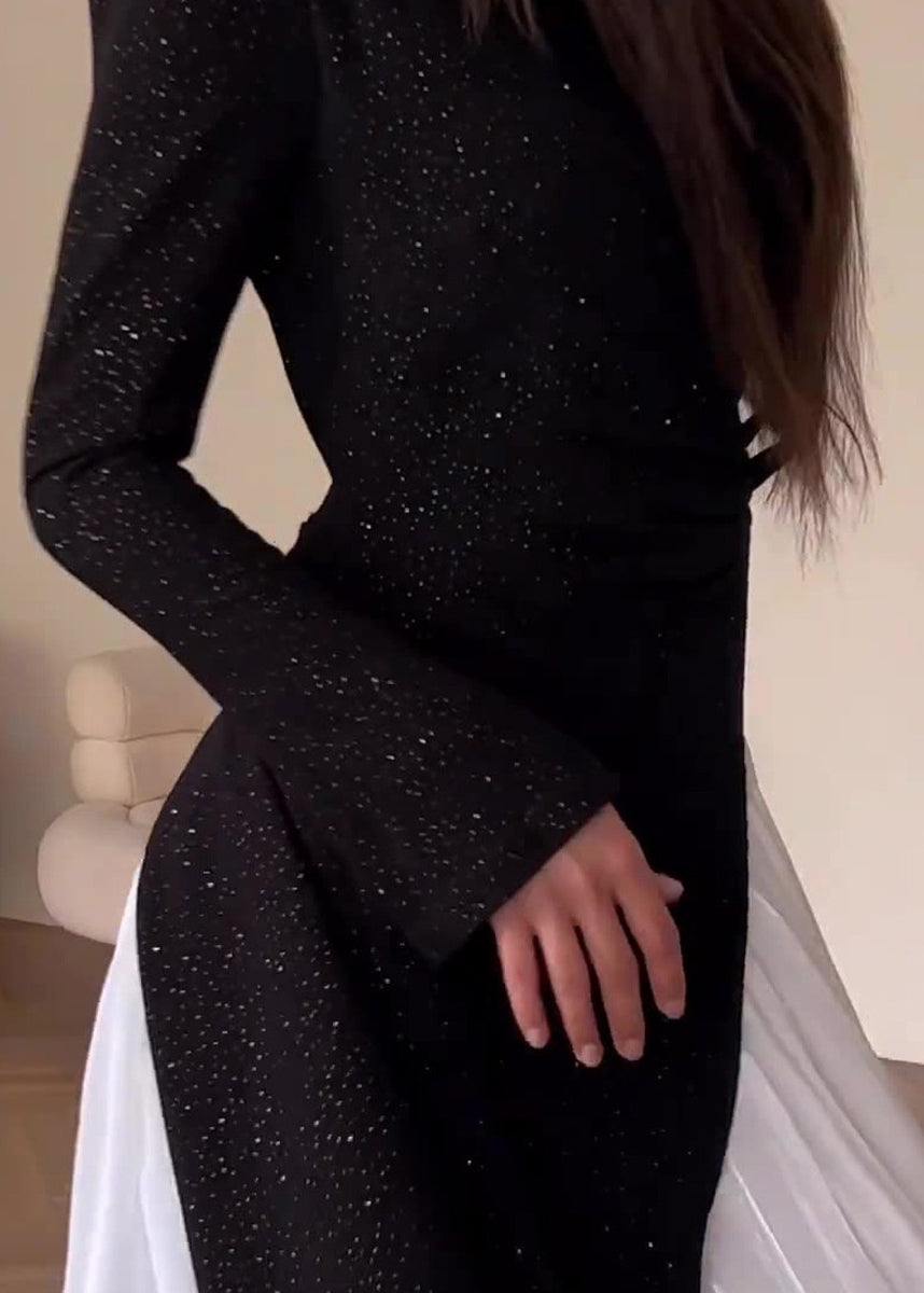 Fashion Colorblock Patchwork Wrinkled Fake Two Piece Dress WO053 OM-ZS241108