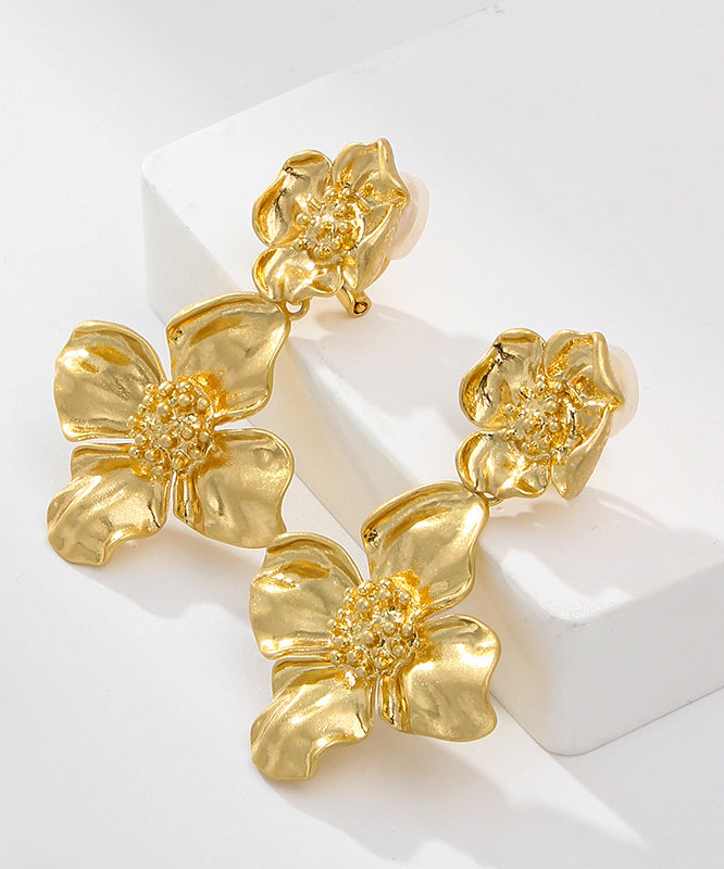 Stud Ancient Fashion Earrings Floral Gold FashionChic