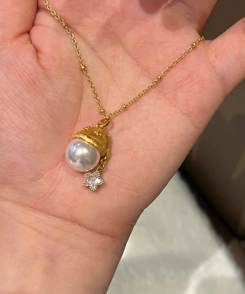 Fashion Overgild Star Sterling Gold Santa's Silver Pearl Zircon FashionChic