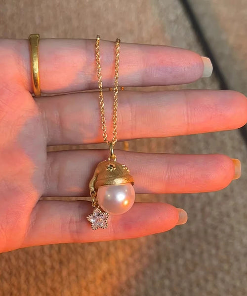 Fashion Overgild Star Sterling Gold Santa's Silver Pearl Zircon FashionChic