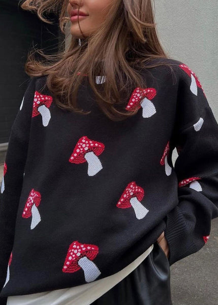 Fashion Grey O Neck Jacquard Thick Knit Sweater Fall QY020 BB-ZS-WM-NTP241002