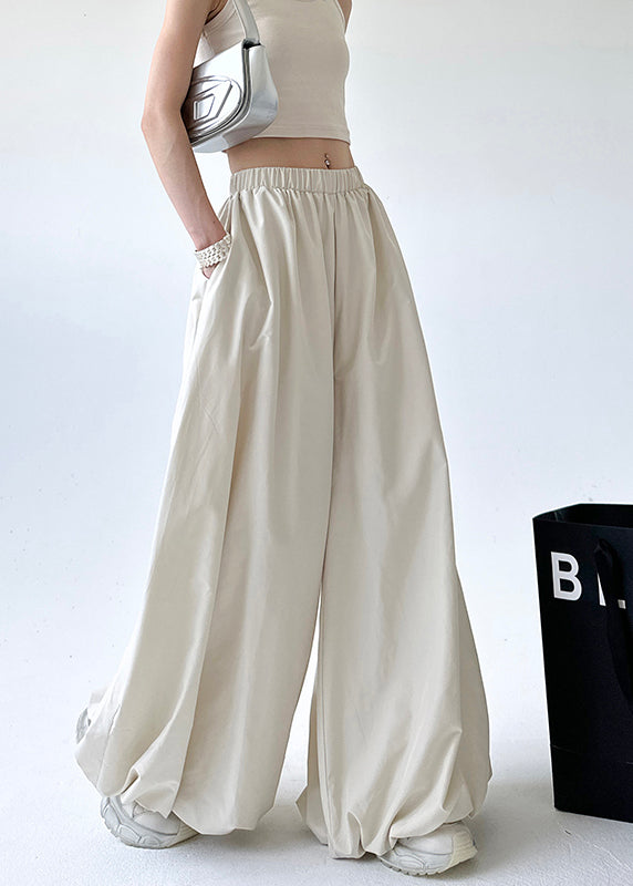 Fashion Grey Pockets Elastic Waist Lantern Pants Fall RU009 ABC