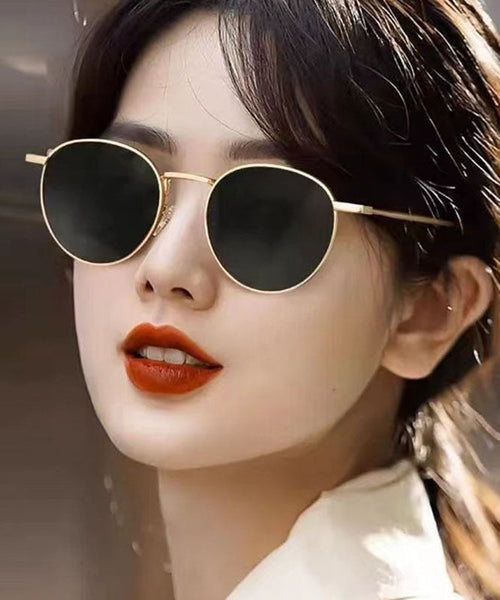 Fashion Grey Small Face Round Frame Hong Kong Wind Anti UV High Quality Sunglasses XS1050 Ada Fashion