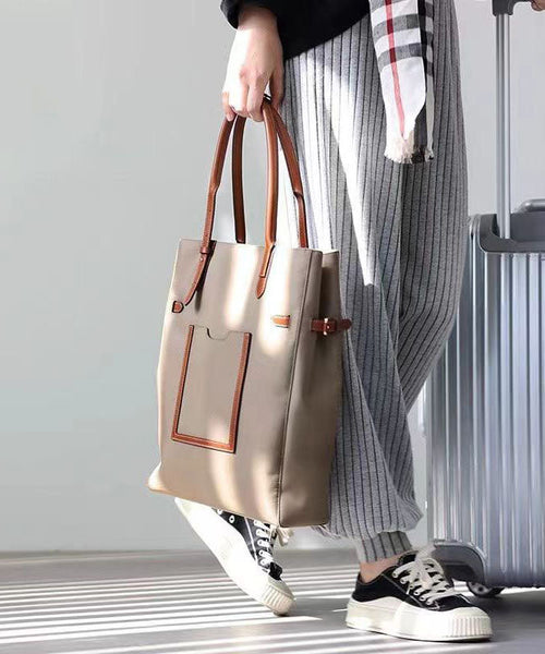 Fashion Khaki Large Capacity Satchel Bag Handbag GG073 Bag-BGS240606