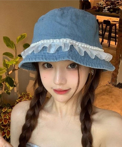 Hat Lace Versatile Bead Fashion Denim Fisherman Nail FashionChic