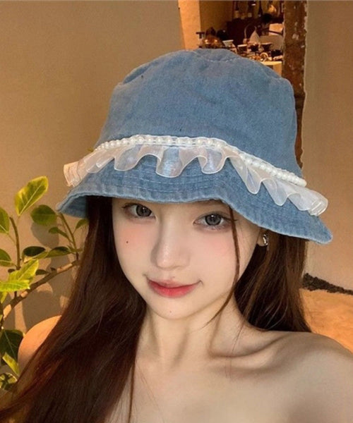 Hat Lace Versatile Bead Fashion Denim Fisherman Nail FashionChic