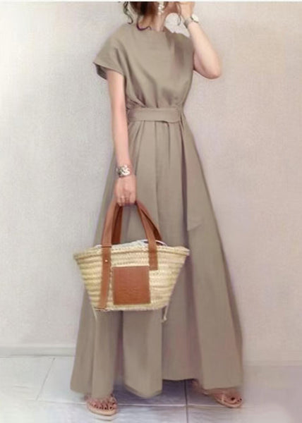 Cotton Tunic Summer Dress Ankle Large Exra Hem Fashion Lavender FashionChic