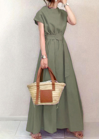 Cotton Tunic Summer Dress Ankle Large Exra Hem Fashion Lavender FashionChic