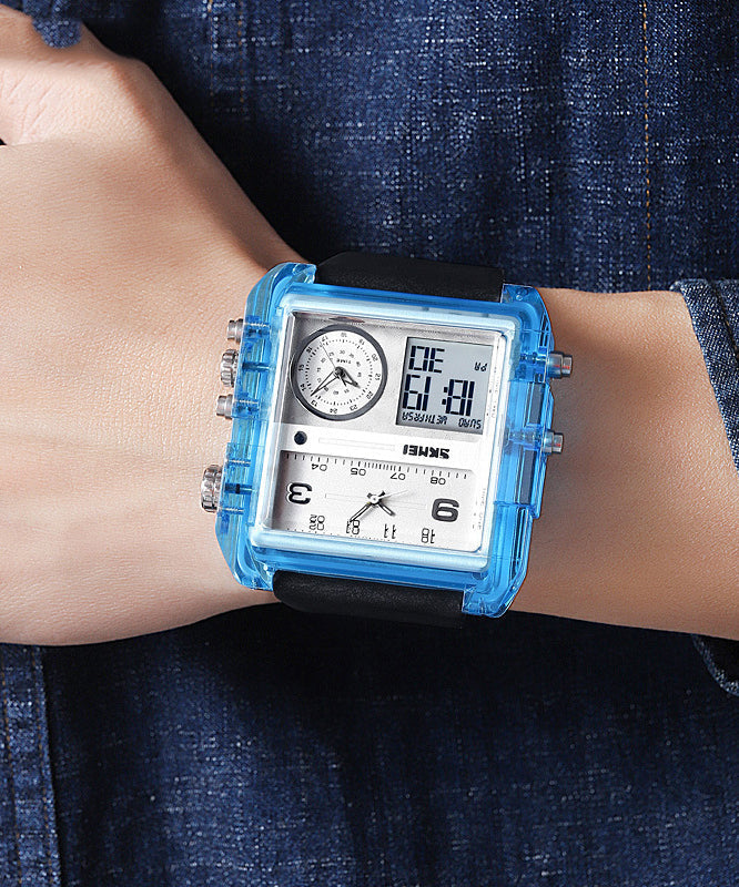 Fashion Orange Stainless Steel Sapphire Crystal Luminous Waterproof Electronic Watch QU001 JEW-WAT241007