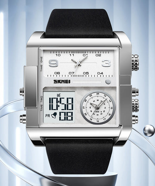 Fashion Orange Stainless Steel Sapphire Crystal Luminous Waterproof Electronic Watch QU001 JEW-WAT241007